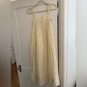 WHIT Cream and Yellow Polka Dot Dress